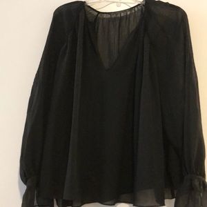 Black flowey blouse